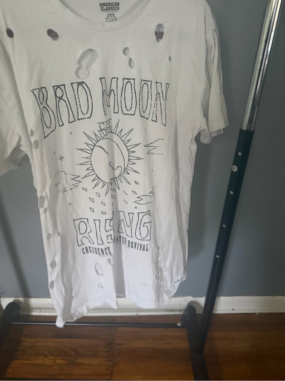 White 'Bad Moon Rising' Graphic Tee